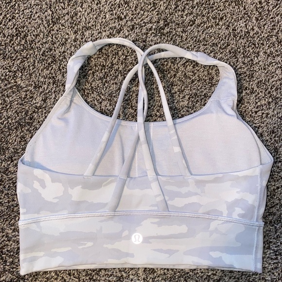Longline energy bra- white/grey camo//size 6 - Picture 2 of 3